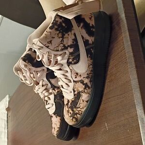 Men’s Air Force AF1 Pink Acid Wash high